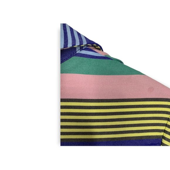 Boden Katina Striped Multicolor Maxi Button Up Shirt Dress Size 4P - Picture 14 of 14